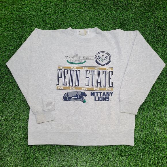 Vintage 80s Penn-State Sweatshirt Large 22x26 Nittany-Lions - Picture 1 of 14